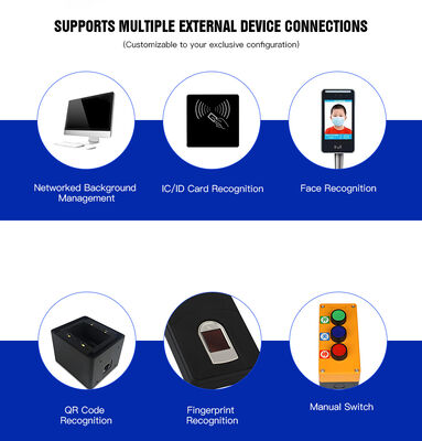 AC220V±10% Tripod Turnstile Gate with QR Code Ticket and -25℃ to 70℃ Working Environment for Secure Access Control