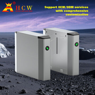 HCW Face Recognition Turnstile Security Wing Gate with 304 Stainless Steel Face Recognition Turnstile wing gate