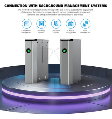 HCW Face Recognition Turnstile Security Wing Gate with 304 Stainless Steel Face Recognition Turnstile wing gate