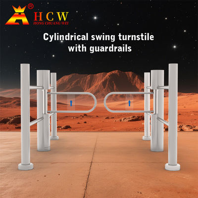 HCW Swing Security Gates Pedestrian Supermarket Entrance Turntile Stainless Steel