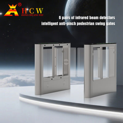HCW Swing Barrier Turnstile Gate Waterproof Electronic Automatic High Security For Gym