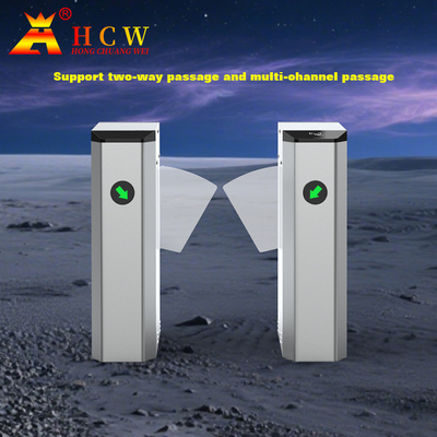 Flap Turnstile Người đi bộ RFID Nhận dạng khuôn mặt Dấu vân tay Kiểm soát truy cập cho khách sạn văn phòng