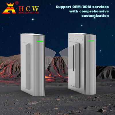 Quản lý giao thông Cổng cánh acrylic cửa quay 50 / 60HZ cho tàu điện ngầm Metro