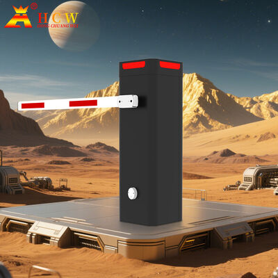 Cổng chắn xe HCW được chứng nhận ISO 9001/CE với vỏ 340*340*1095mm và kết cấu thép cán nguội