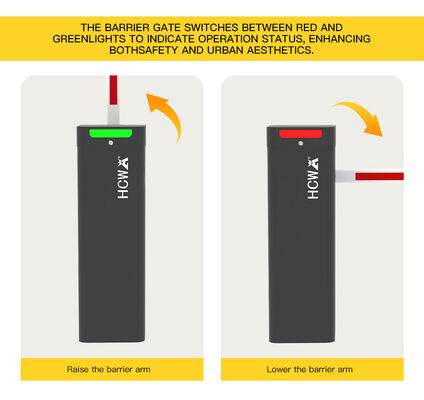 HCW ISO 9001/CE Certified Parking Barrier Gate with 340*340*1095mm Enclosure and Cold Rolled Steel Construction